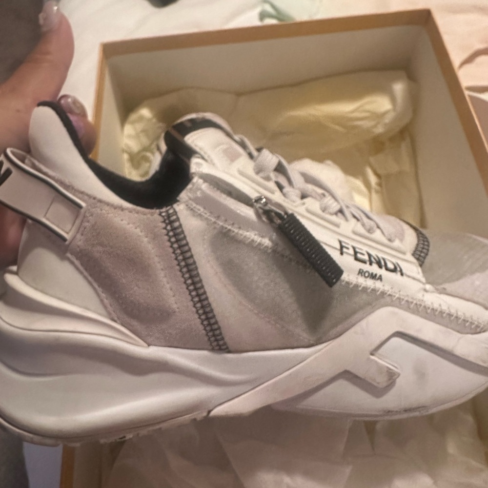 Fendi Flow White and Black Athletic Shoes - Picture 11 of 13